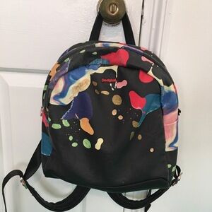 Desigual black colorful backpack